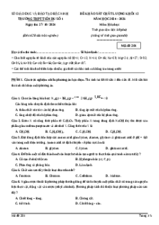 Đề thi thử tốt nghiệp THPT 2025 Hóa học trường THPT Tiên Du Bắc Ninh lần 2