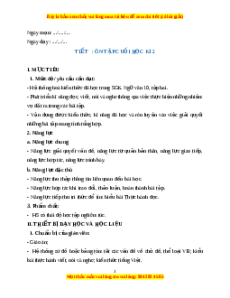 Giáo án Ôn tập học kì 2 (2024) Ngữ văn 10 Chân trời sáng tạo