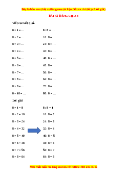 VBT Toán lớp 3 Bài 43 (Chân trời sáng tạo): Bảng chia 8