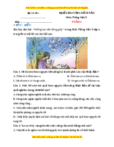 Bài tập cuối tuần Tiếng việt 5 Tuần 4 (có lời giải)