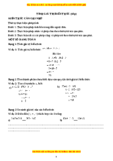 Chuyên đề Tính giá trị biểu thức tiết 2 Toán lớp 3 nâng cao Kết nối tri thức