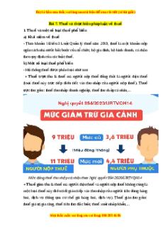 Lý thuyết Kinh tế pháp luật 10 Chân trời sáng tạo Bài 7: Thuế và thực hiện pháp luật về thuế