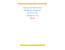 Đề thi cuối học kì 2 Toán 7 Chân trời sáng tạo có đáp án (Đề 6)