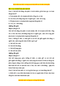 Trắc nghiệm KTPL 10 Bài 2 Chân trời sáng tạo: Các chủ thể của nền kinh tế