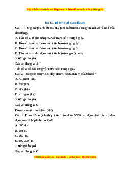 Trắc nghiệm Độ to và độ cao của âm KHTN 7 Kết nối tri thức