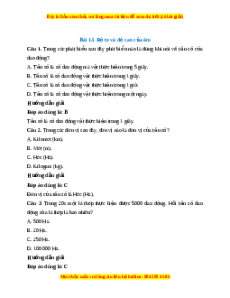 Trắc nghiệm Độ to và độ cao của âm KHTN 7 Kết nối tri thức