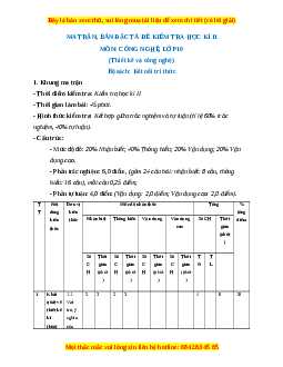Đề thi Công nghệ 10 cuối kì 2 Kết nối tri thức (Công nghệ thiết kế) - Đề 1