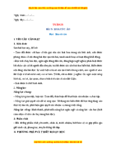Giáo án Tuần 25 Tiếng Việt lớp 4 Chân trời sáng tạo