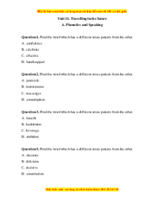 Trắc nghiệm Unit 11: Travelling in the future Tiếng Anh 7 Global Success