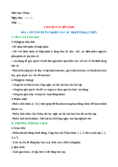 Giáo án Phân số thập phân Toán lớp 5 Chân trời sáng tạo