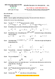 Đề thi Toán 10 Cuối kì 2 Chân trời sáng tạo cấu trúc mới (Đề 3)