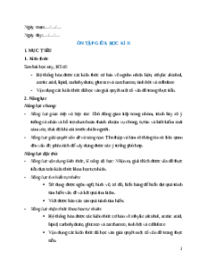 Giáo án NLS Hóa học 9 Kết nối tri thức Ôn tập giữa kì 2