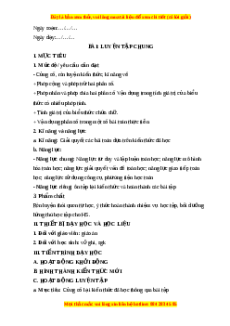 Giáo án Luyện tập chung trang 25 Toán 6 Kết nối tri thức
