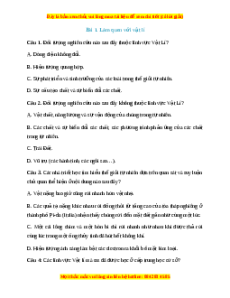 Trắc nghiệm Làm quen với Vật lí 10 Kết nối tri thức