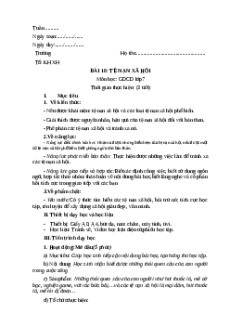 Giáo án GDCD 7 Bài 10 (Cánh diều): Tệ nạn xã hộ