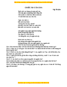 Phiếu bài tập Tuần 3 Chiếc áo của cha Ngữ văn 7