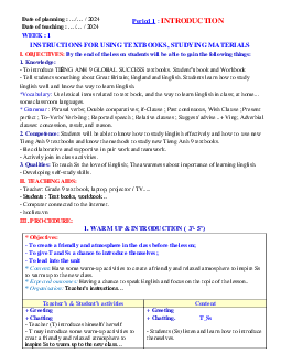 Giáo án Tiếng Anh 9 Global success (năm 2025) | Giáo án Tiếng Anh 9 Global success mới chuẩn nhất