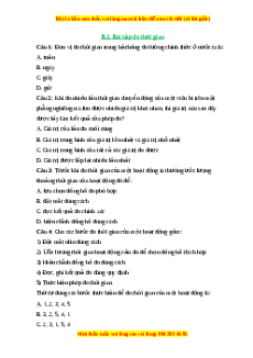 Trắc nghiệm Đo thời gian KHTN 6 Chân trời sáng tạo