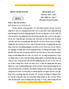 Đề thi cuối kì 1 Ngữ Văn lớp 7 Cánh diều có đáp án (Đề 6)