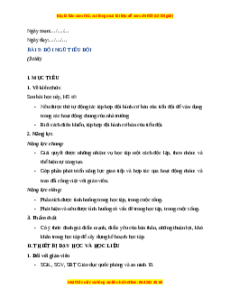 Giáo án GDQP 10 Bài 9 (Cánh diều): Đội ngũ tiểu đội