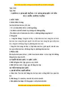 Giáo án Điểm. Đường thẳng Toán 6 Chân trời sáng tạo