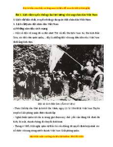 Lý thuyết GDQP 10 Kết nối tri thức Bài 1: Lịch sử, truyền thống của lực lượng vũ trang nhân dân Việt Nam