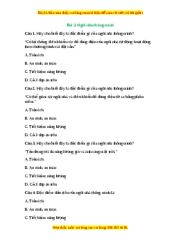 Trắc nghiệm Bài 3 Công nghệ 6 Chân trời sáng tạo: Ngôi nhà thông minh