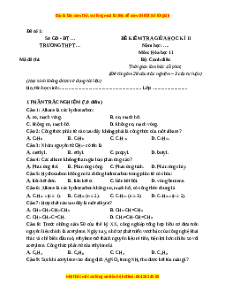 Đề thi giữa kì 2 Hóa Học 11 Cánh diều (Đề 1)