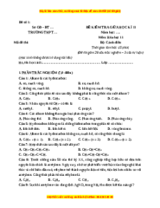 Đề thi giữa kì 2 Hóa Học 11 Cánh diều (Đề 1)