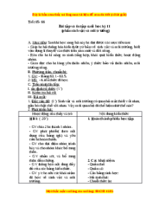 Giáo án Bài tập và ôn tập cuối học kì 2 Sinh học 9