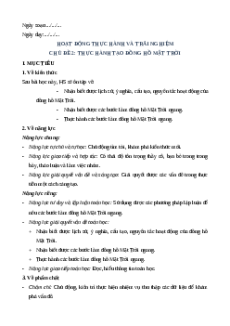 Giáo án Chủ đề 2: Thực hành tạo đồng hồ Mặt Trời Toán 12 Cánh diều