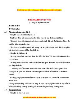 Giáo án Bài 2 Địa lí 8 Kết nối tri thức (2024): Địa hình Việt Nam