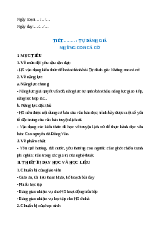 Giáo án Tự đánh giá: Những con cá cờ Ngữ Văn 9 Cánh diều