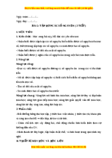 Giáo án Tập hợp các số nguyên Toán 6 Cánh diều
