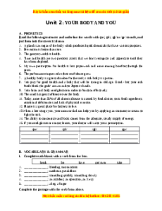 Bài tập Unit 2: Your body you Tiếng Anh 10 chương trình thí điểm
