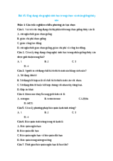 Trắc nghiệm  Bài 15: Ứng dụng công nghệ sinh học trong chọn và nhân giống thủy sản Công nghệ 12 Lâm nghiệp-Thủy sản Kết nối