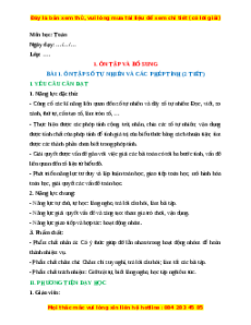 Giáo án Ôn tập số tự nhiên và các phép tính Toán lớp 5 Chân trời sáng tạo