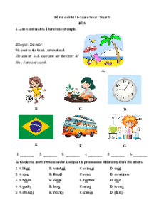 Đề thi Cuối kì 1 Tiếng Anh lớp 5 i-Learn Smart Start (Đề 5 kèm file nghe)