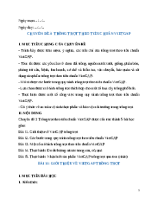 Giáo án chuyên đề Bài 11: Trồng trọt theo tiêu chuẩn Vietgap Công nghệ trồng trọt 10 Kết nối tri thức