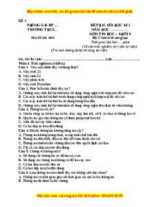 Đề thi cuối kì 1 Tin học 8 Chân trời sáng tạo (Đề 3)