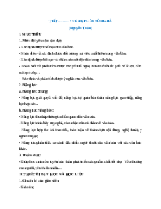 Giáo án Vẻ đẹp của sông Đà Ngữ Văn 9 Chân trời sáng tạo