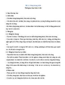 Giáo án Năng lượng nhiệt Vật lí 8 Cánh diều
