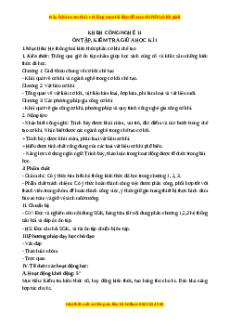 Giáo án Bài Ôn tập giữa học kì 1 Công nghệ cơ khí 11 Kết nối tri thức