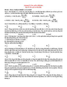 Trắc nghiệm Toán 12 KNTT Chương 6 (có đúng sai, trả lời ngắn)