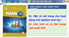 Giáo án Powerpoint Ước tính số cá thể trong một quần thể Toán 10 Kết nối tri thức