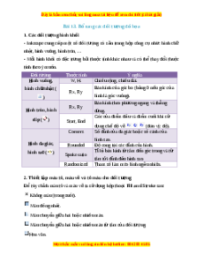 Lý thuyết Tin học 10 Kết nối tri thức Bài 13: Bổ sung các đối tượng đồ hoạ