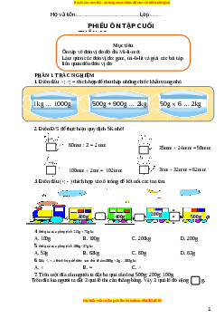 Bài tập cuối tuần Toán lớp 3 Tuần 13 Kết nối tri thức (có lời giải)