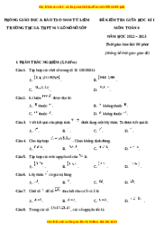 Đề thi giữa kì 1 Toán 6 Kết nối tri thức Trường THCS & THPT M.V.LÔMÔNÔXÔP