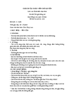 (Ôn thi Viên chức Mầm non) Giáo án thi giáo viên giỏi huyện