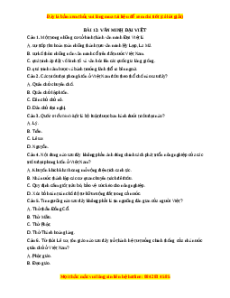 Trắc nghiệm Bài 12 Lịch Sử 10 Kết nối tri thức: Văn minh Đại Việt